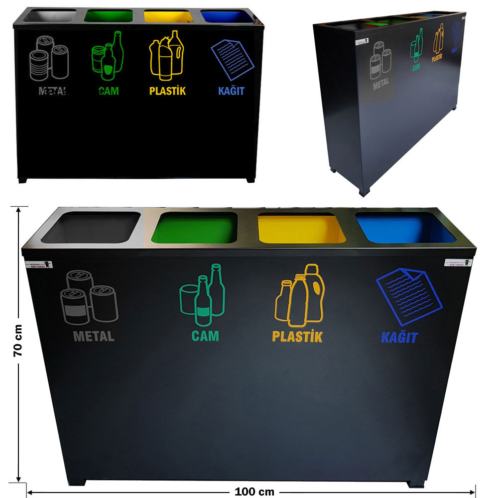 Recycle bin 4 compartments GDK CBSA03