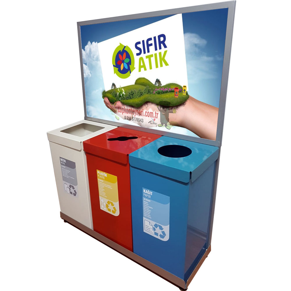 Recycle bin 3 compartments