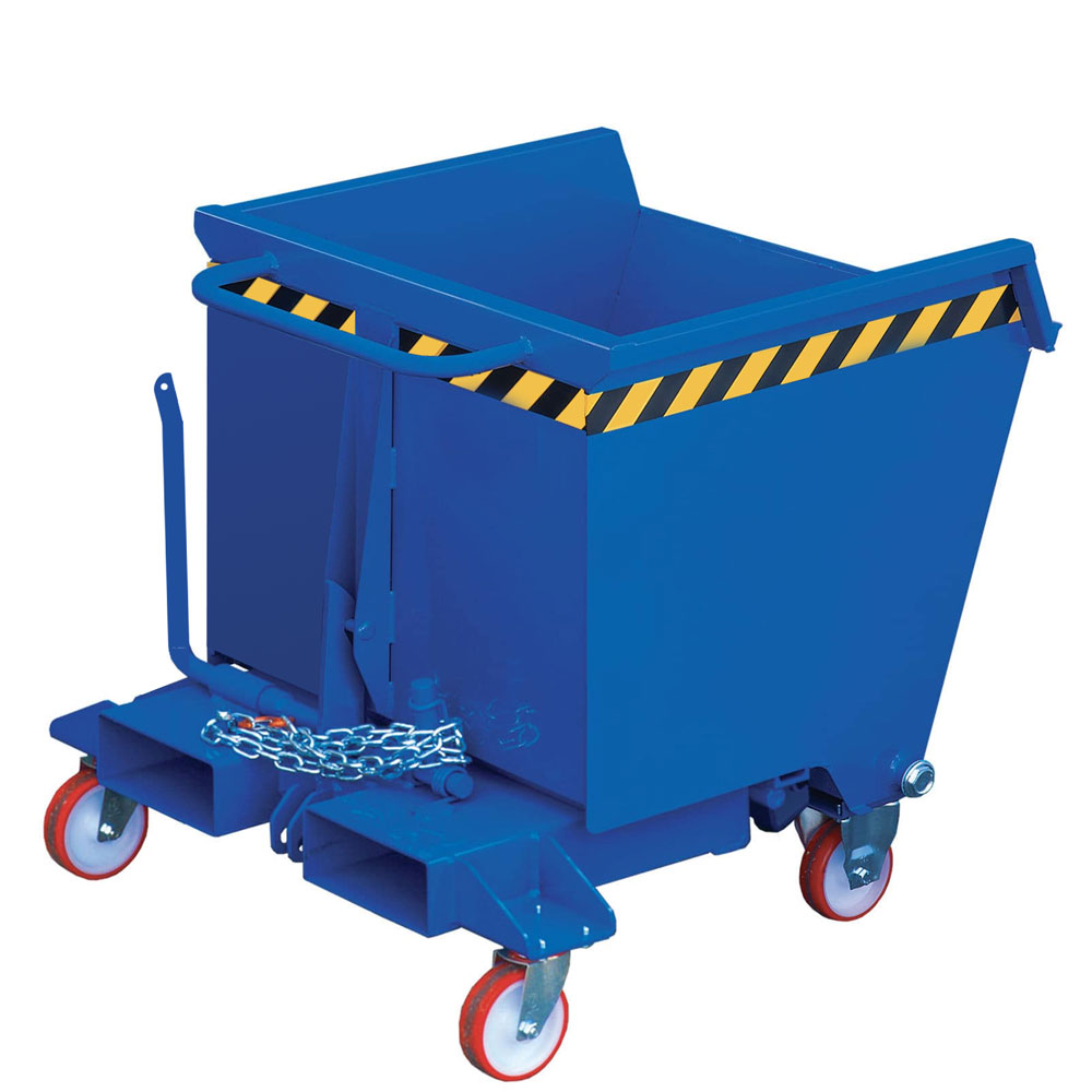 Tilting scrap container